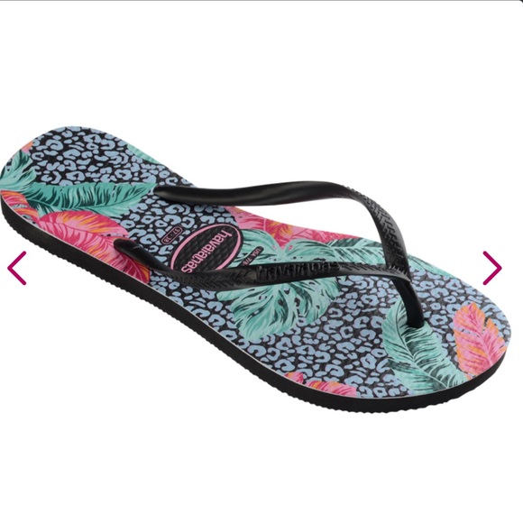 NWOT Havaianas Slim Animal Floral Flip Flop - Picture 6 of 8
